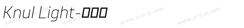 Knul Light字体转换